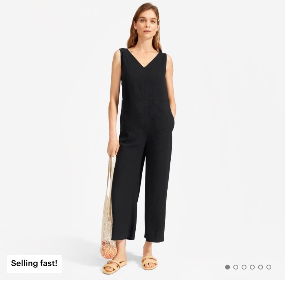 Black Everlane Japanese GoWeave Essential Jumpsuit